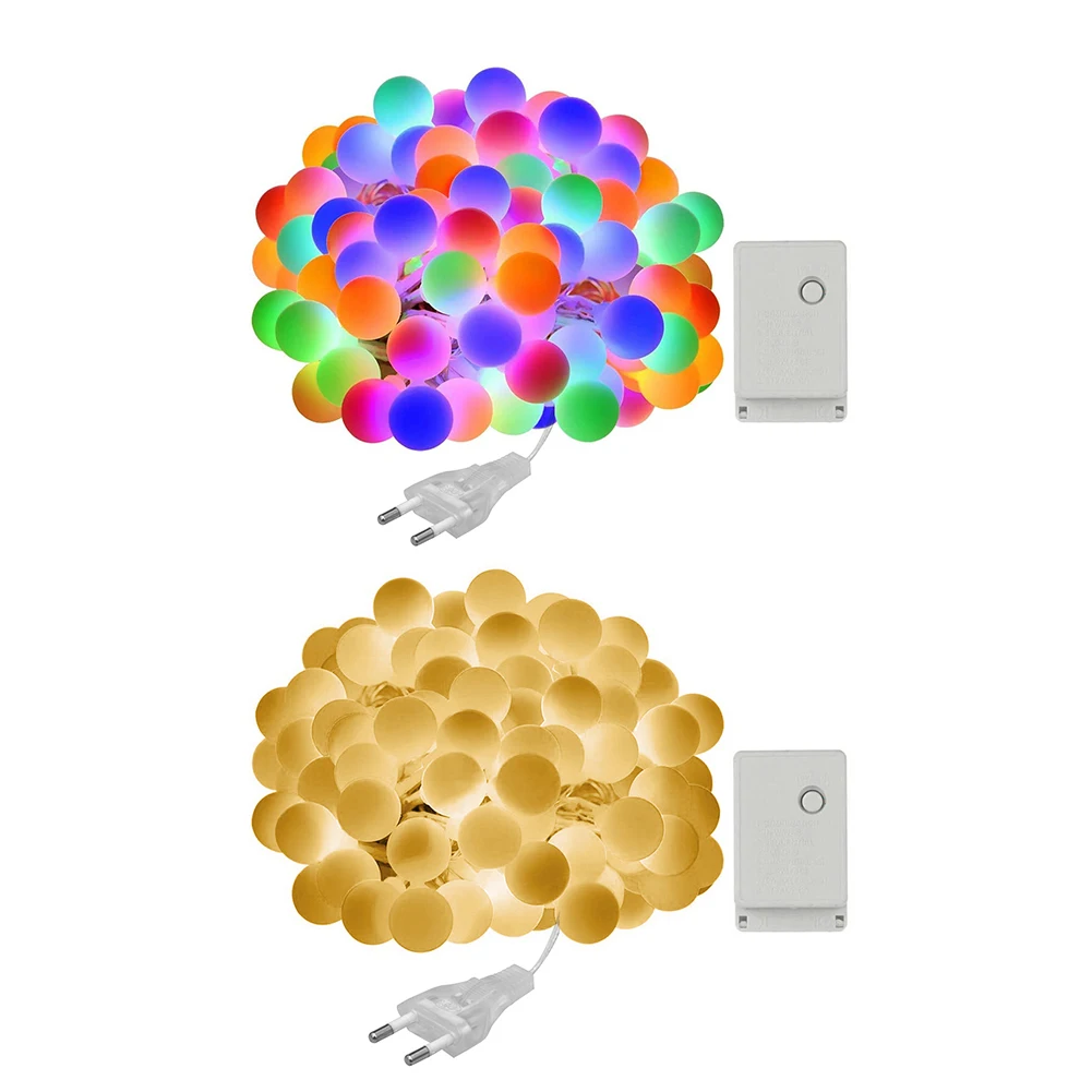 

Светодиодная гирлянда с шариками, водонепроницаемый праздничный шнурок для рождественской елки, украшение для дома и свадьбы