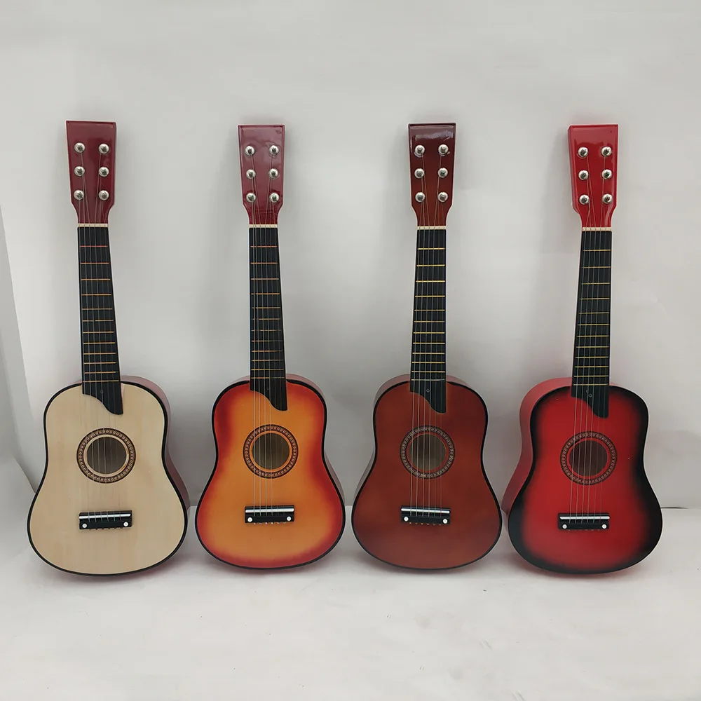 25 дюймовая цветная маленькая гитара из липы детская игрушка для начинающих