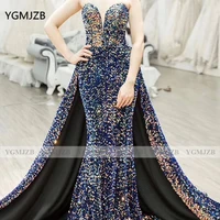 elegent sequined long prom dresses 2020 mermaid sweetheart formal dresses evening gowns robes de soiree
