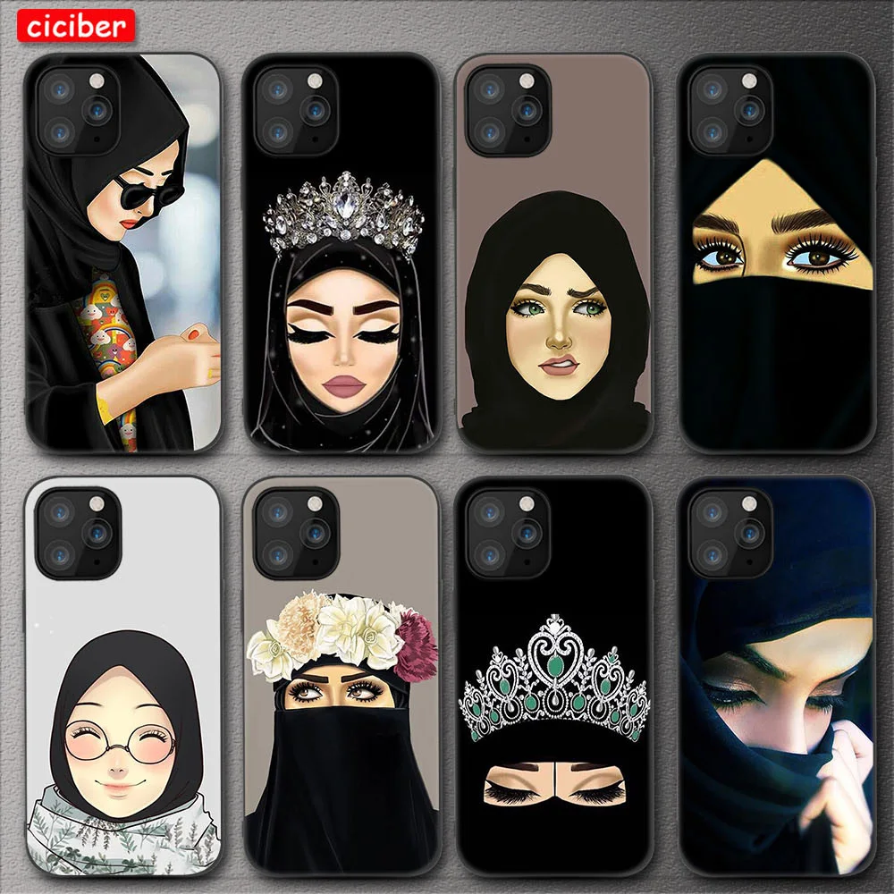 Чехол для телефона с вуалью Исламской девушки iPhone 11 12 Pro Max Mini чехол 7 8 6 6S Plus X XR XS MAX