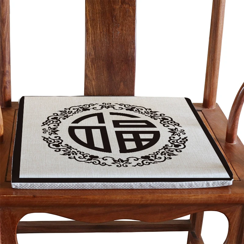 Новогодняя Подушка для стула льняная китайский стиль благословение Фу лу шоу си