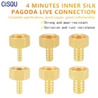 Соединитель с внутренней резьбой из меди 12 дюйма для преобразования насадки в пагоду прямо в шланг для природного газа, с зазубриной, бамбуковый соединитель