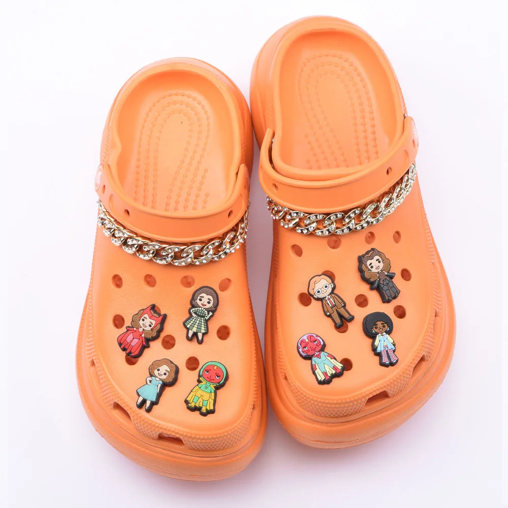 Best Sell 1 Pcs Croc Shoe Charms Kid's Playing Ball Shoes Decoration Girl Cosplay Bracelet Accessories Medieval Times King Queen