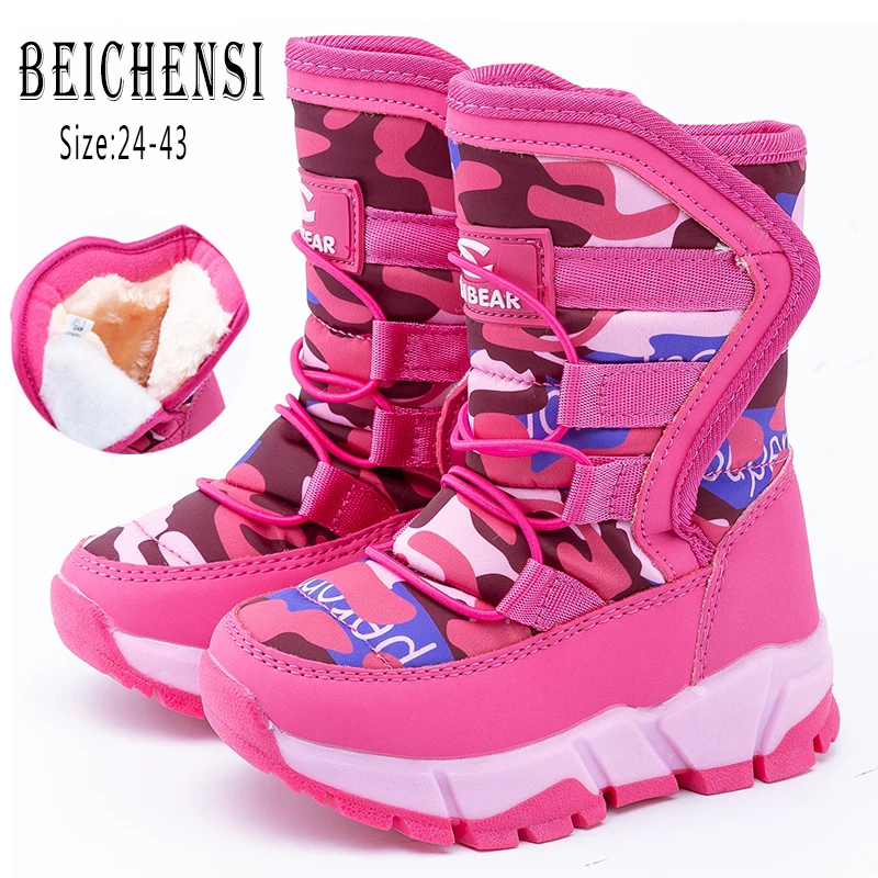 2019 модные новые детские зимние сапоги для девочек принцессы до середины икры