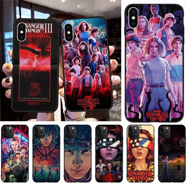 HPCHCJHM Stranger things season 3 Bling Cute Phone Case for iPhone 11 pro XS MAX 8 7 6 6S Plus X 5S SE 2020 XR case | Мобильные