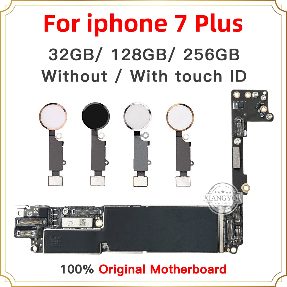 Заводская разблокировка оригинальная материнская плата для Apple iPhone 7 Plus 5,5 дюйма с/без сенсорной ID материнская плата IOS установленная логическая плата тест хорошо