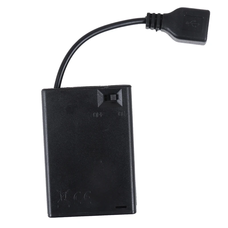 DC4.5V Портативный Mini AA Батарея держатель коробка для хранения чехол USB Питание 5050