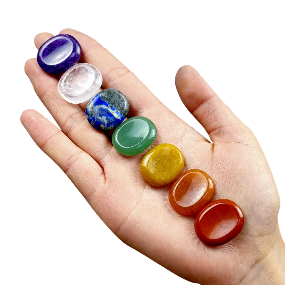 

Natural Thumb Home Ornament Gift Healing Crystal Set Stones For Meditation Scraping Tumbled Gems Energy Infused Ultimate Chakra