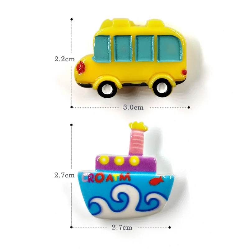 10pcs Transportation Vehicle Airplane Car Resin Refrigerator Fridge magnet ome decor garden Decoration kitchen DIY Accessories - купить по