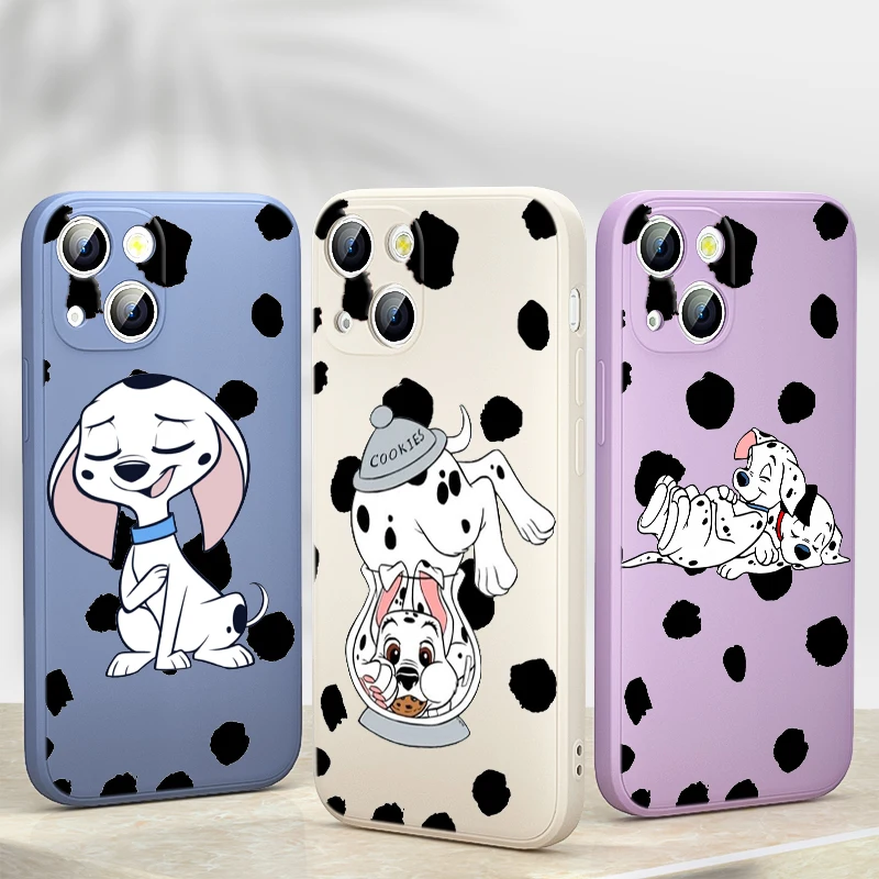 

Dalmatians 101 Dog Liquid Silicone Soft Cover Phone Case For Apple iPhone 13 12 mini 11 8 7 6 XS XR SE 2020 Pro Max Plus