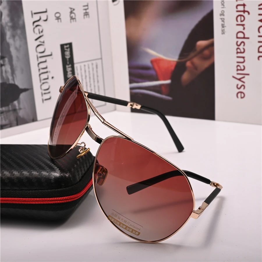 저렴한 Evove-접이식 선글라스, 대형 편광 남성용 선글라스, 165mm, 대형, 휴대용, 운전용, 주간 및 야간 운전용 선글라스