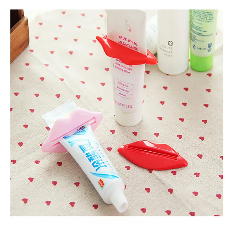 4 шт. ручная отжимная зубная паста в форме губ пресс-дозатор пасты зажим для