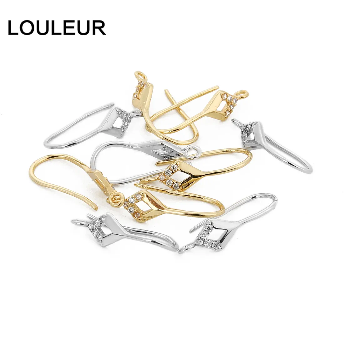 Louleur, 2 шт./лот, u-образные серьги в форме листа, крючок для женщин, сделай сам, серьги, модные ювелирные аксессуары, серьги, застежки, крючки