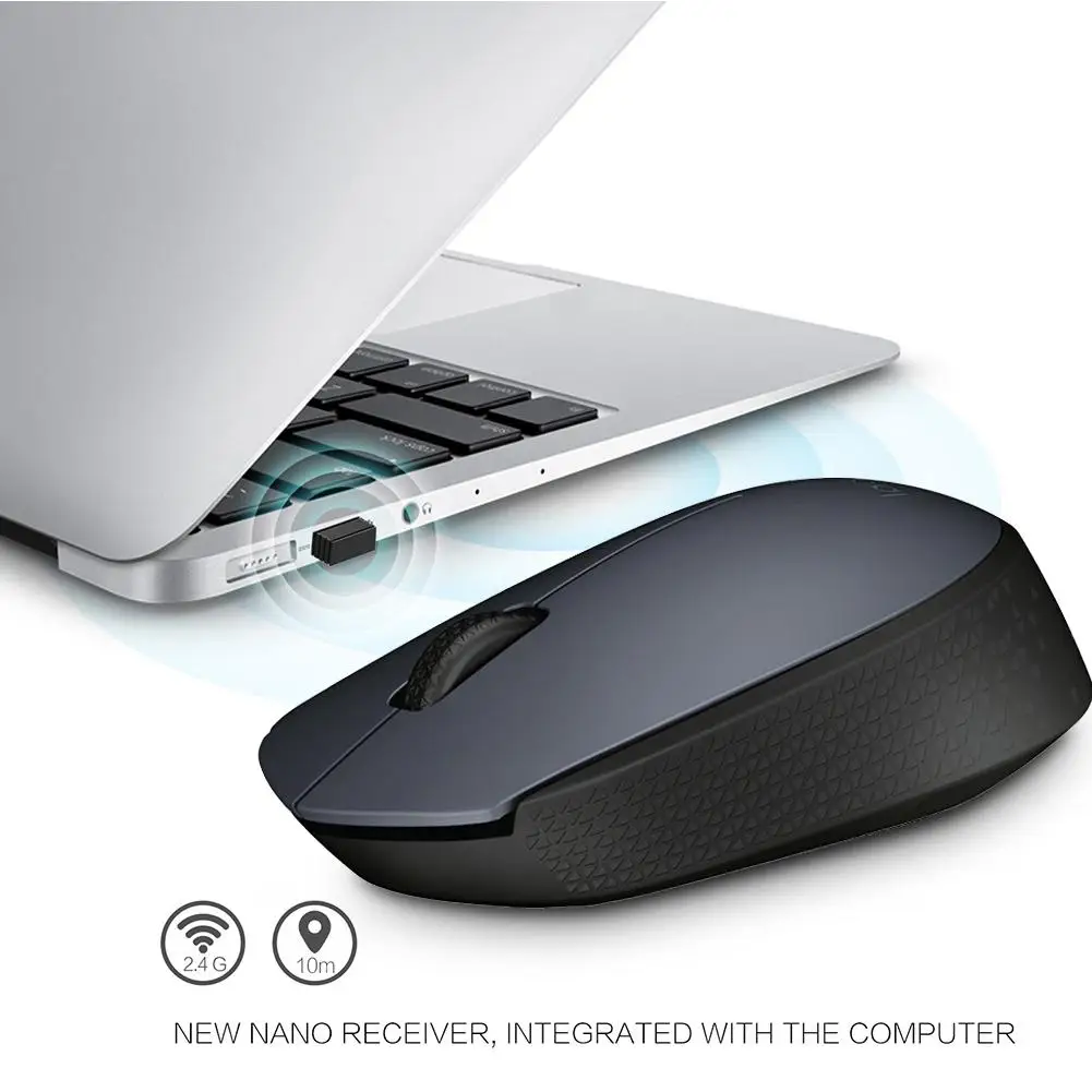 Беспроводная мышь Logitech M170 2 4 ГГц 1000 DPI 3 кнопки двухсторонние мыши с