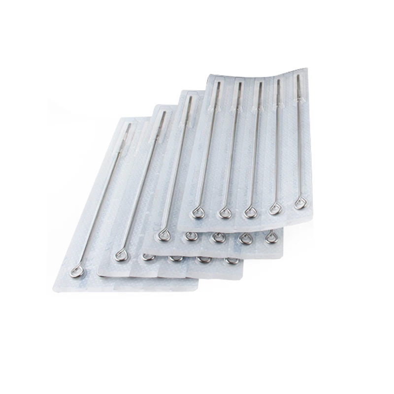 

20Pcs Stainless Steel Tattoo Needles Set With 20Pcs Disposable Tattoo Tips Tubes Set Sterile Nozzle Semi-Permanent Gray