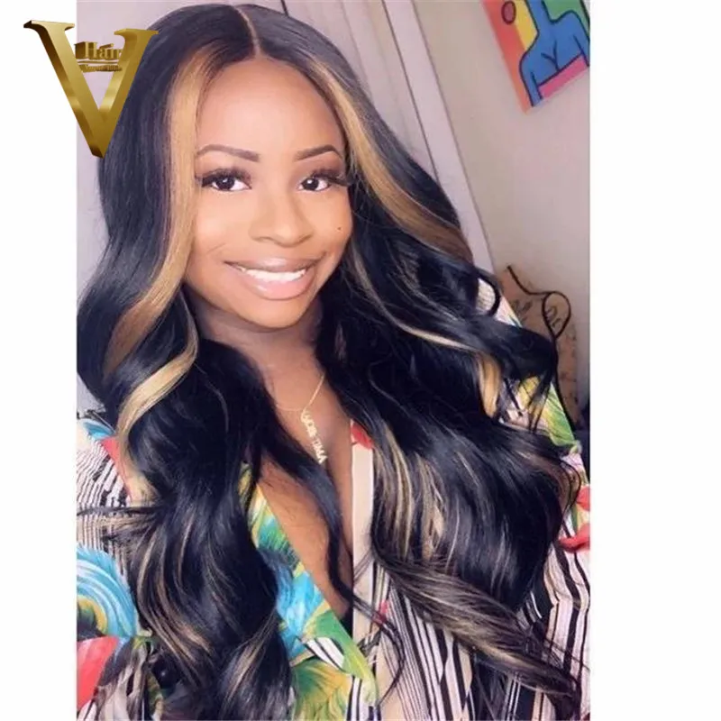 1B 27 Мёд блондинка изюминка парик объемная волна эффектом деграде (переход от