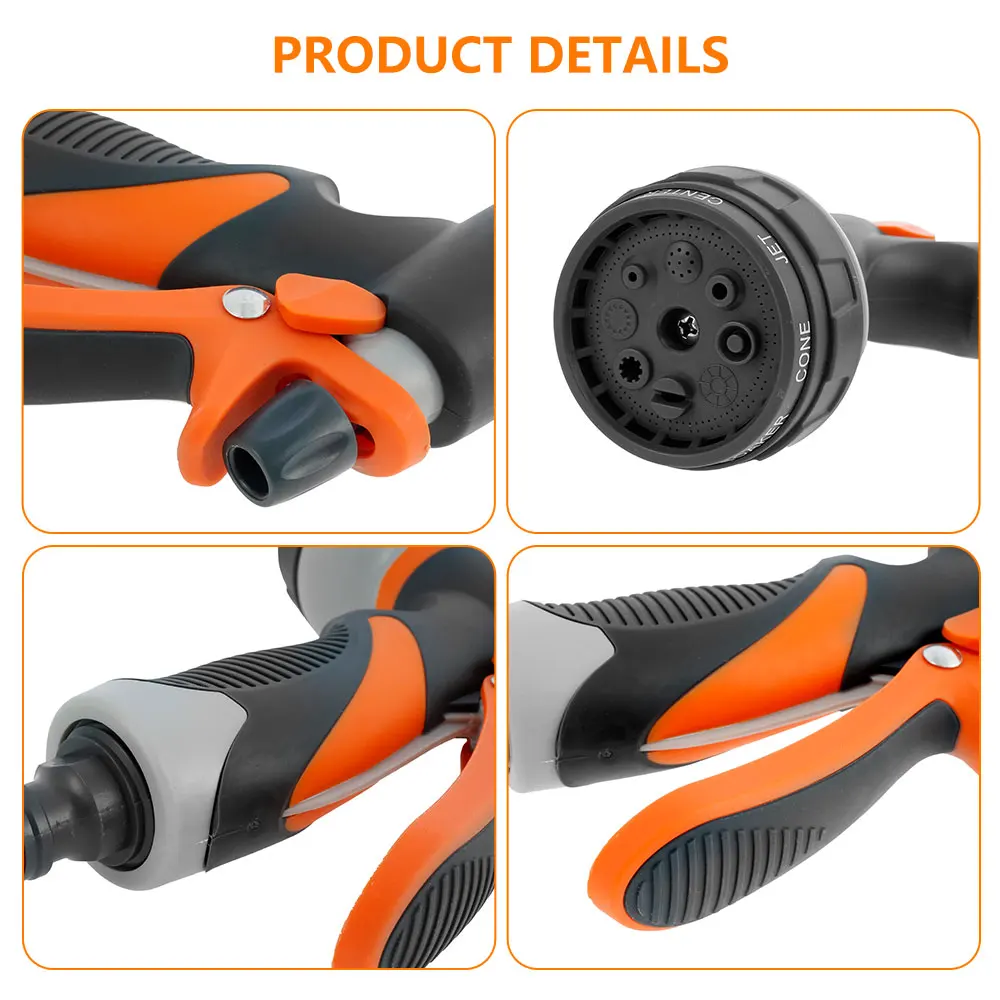 8 шаблон Сад водяной пистолет сопло шланга Регулируемый распылитель водяного