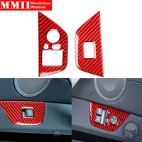 carbon fiber for bmw z4 e85 2003 2008 windows control panel frame covers red interiors trim decoration sticker car accessories