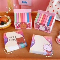 yisuremia 200 sheet boxed kawaii bear rabbit memo note pads to do list paperlaria daily check notepad paper school stationery