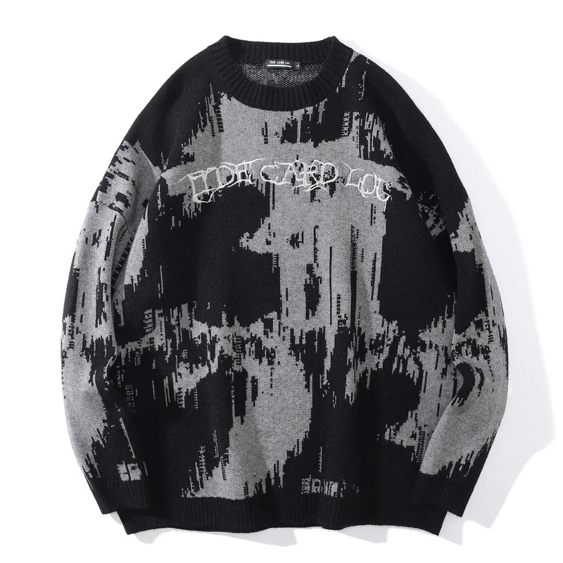 

Свитер в стиле унисекс Y2k, готический свитер в стиле аниме, мужской уличный пуловер в стиле ретро, большие размеры, мужской свитер в стиле Хар...