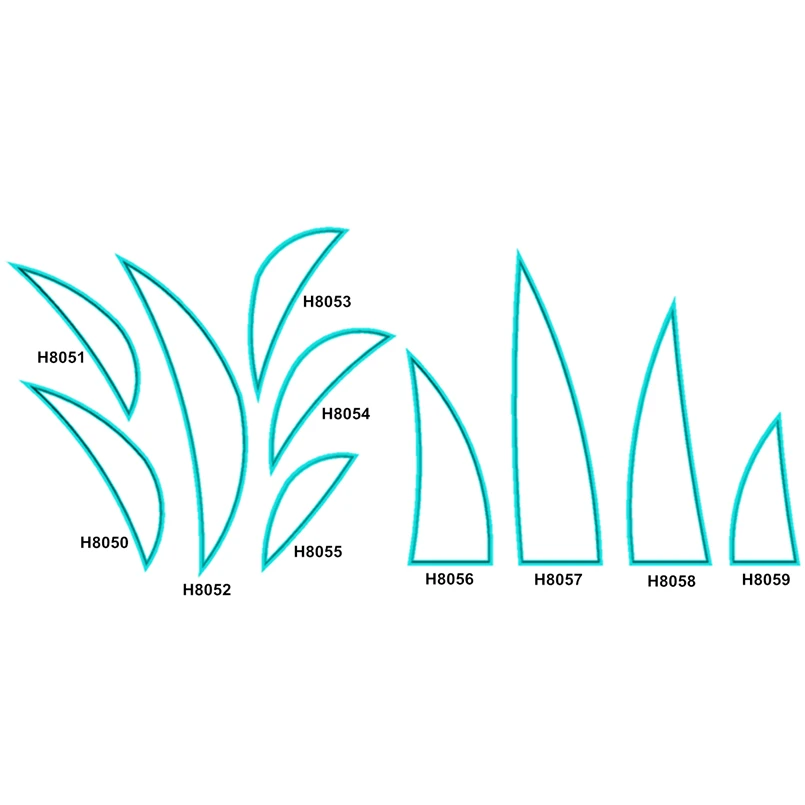 Небольшие листья травы 3D дизайн печенья инструменты для украшения тортов суши и