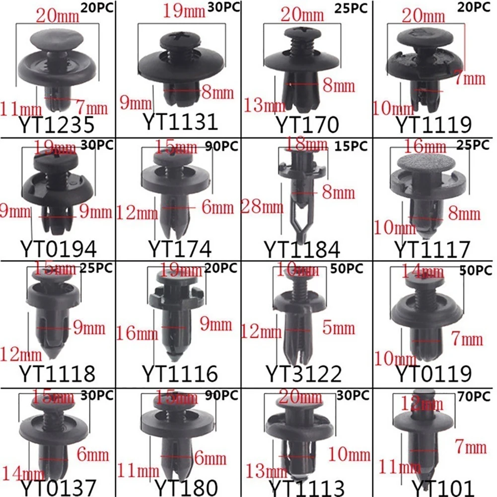 620 шт. Пластик кузова автомобиля пуш ап заклепки бампера крепление расширение