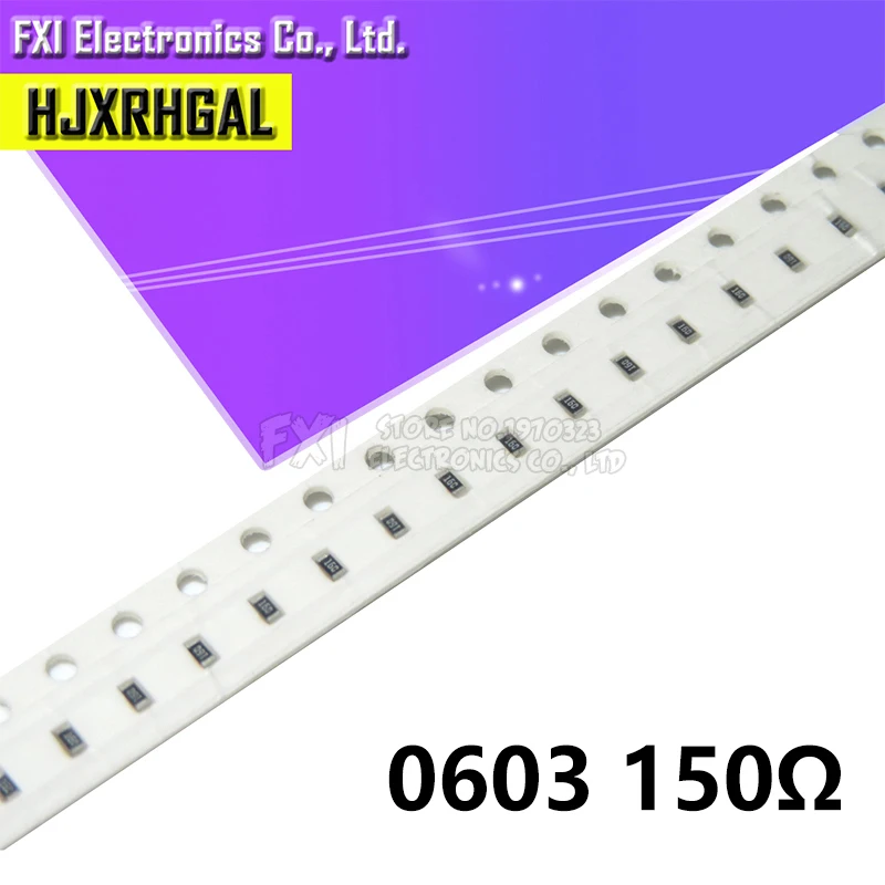 300 шт. 0603 чип фиксированный резистор SMD 150 Ом 150R 151 новый оригинальный|150 ohm|smd