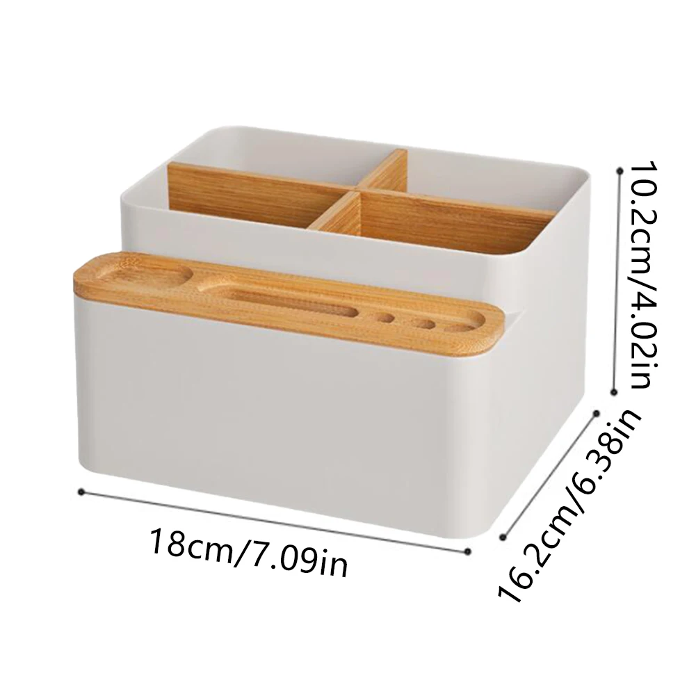 

Desk Organiser Cosmetic Stationery Storage Box Office Supplies Container Holder Home Office Makeup Remote Control Storage Boxes
