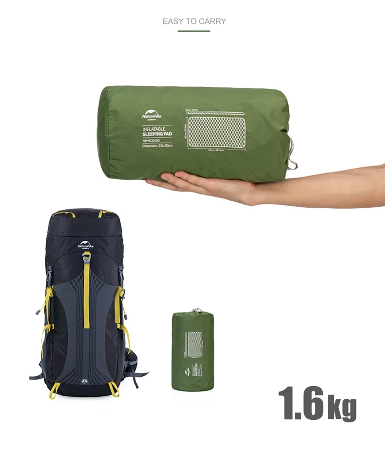 Naturehike надувной коврик износостойкий водонепроницаемый двойной человек надувной матрас для наружного кемпинга Пешие прогулки 13 см Толщина
