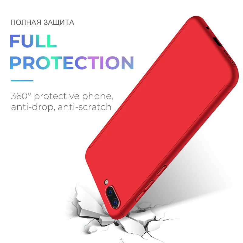 360 полная защита чехол для телефона Huawei P40 Lite E Pro Honor 7X V10 V9 Play Mate 10 Nova 2i 2s 3e задняя