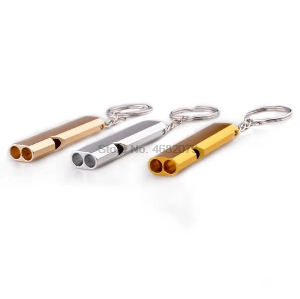 От DHL 1000 шт. свисток цепочка для ключей на открытом воздухе Выживание двойная