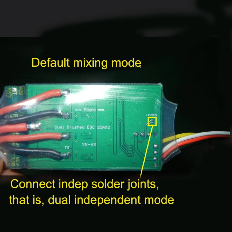 Двухсторонний матовый регулятор скорости 2S-6S 20Ax2 ESC 12 В 15 18 24 20 А для