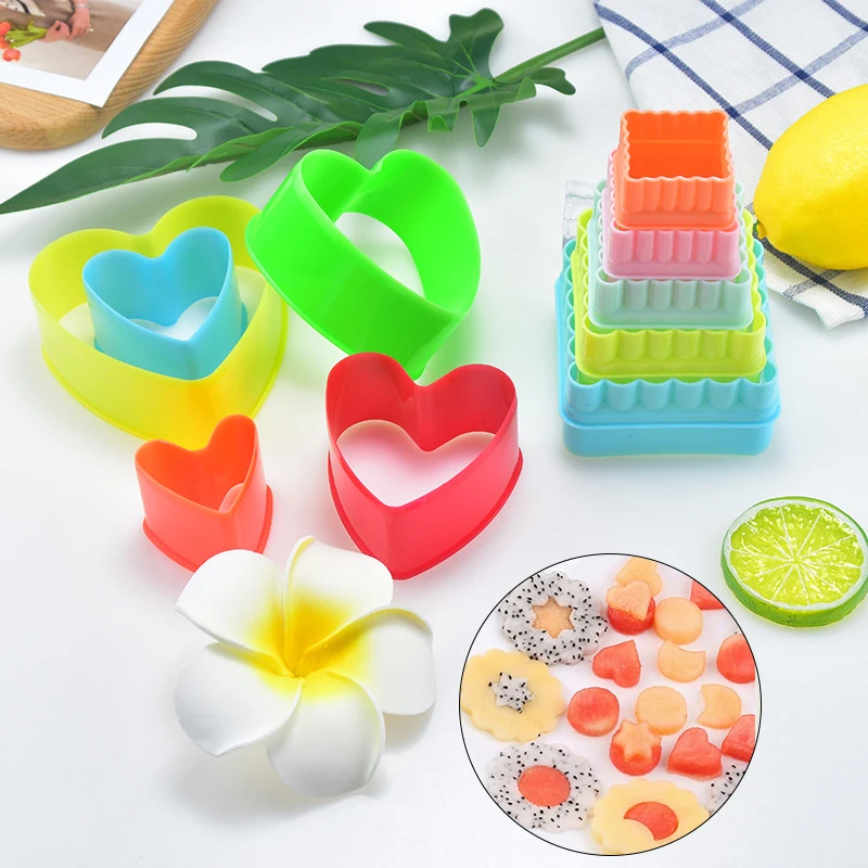

Irregular Kitchen Baking Molds Colorful Environmental Friendly Beautiful Geometric Biscuit Molds Simple Useful Fruit Moulds