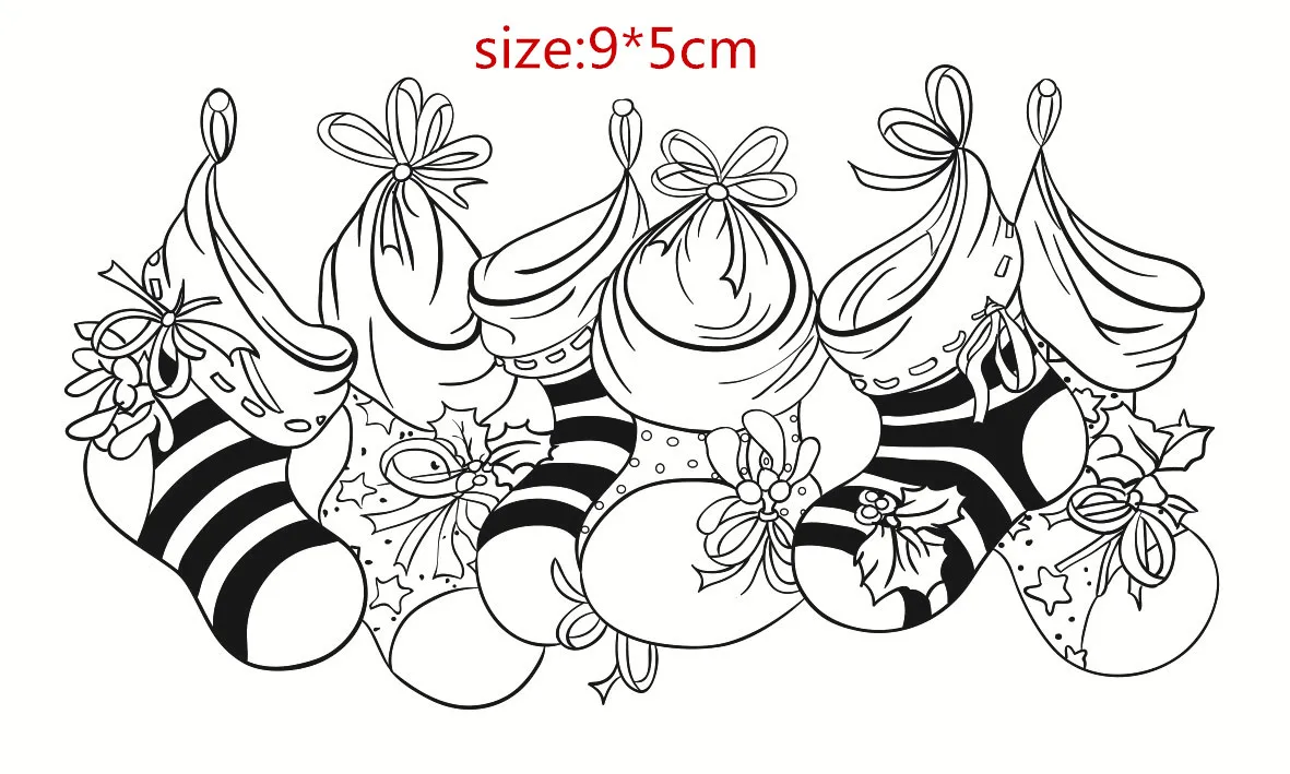 Рождественские носки камеры Алфавит ransродитель прозрачные штампы силиконовые