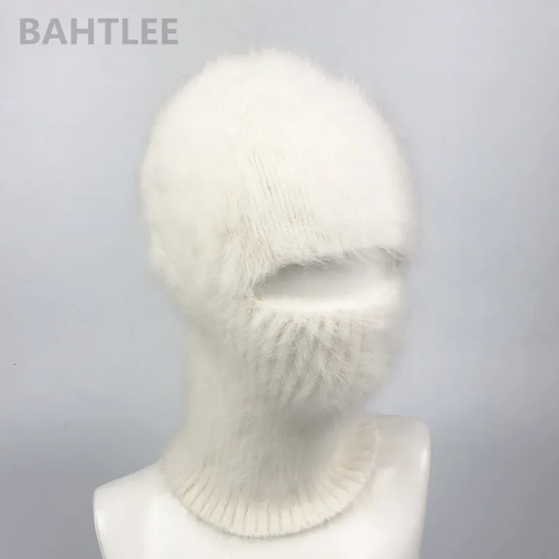BAHTLEE, зимняя Лыжная маска, Балаклава, Ангорский кролик, вязаная шапка, шарф, шапки, теплые шапки для мужчин или женщин, Теплая Флисовая шапка