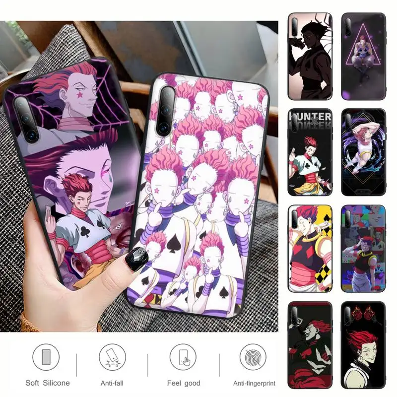 

Hisoka Hunter X Anime Black Matte Phone Case For Samsung Galaxy S9 S10 S20 S21 S30 Plus Ultra S10e S7 S8 Cover