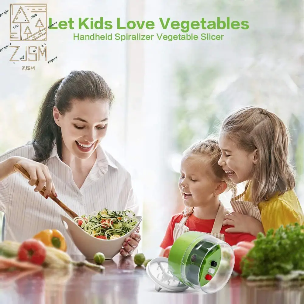

Handheld Spiralizer Vegetable Fruit Slicer 4 in 1 Adjustable Spiral Grater Cutter Salad Tools Zucchini Noodle Spaghetti Maker