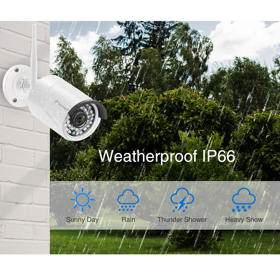 Techage 8CH аудио звук беспроводная CCTV система безопасности 1080P 2MP Wifi NVR