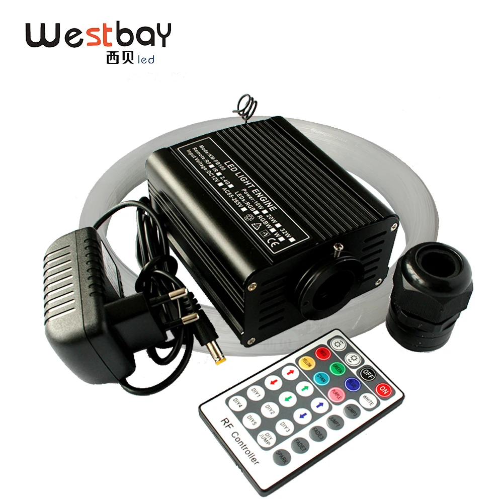 Westbay 16 Вт RGBW светодиодный волоконно оптический свет 1 0 мм 3 м 200 шт Набор для DIY