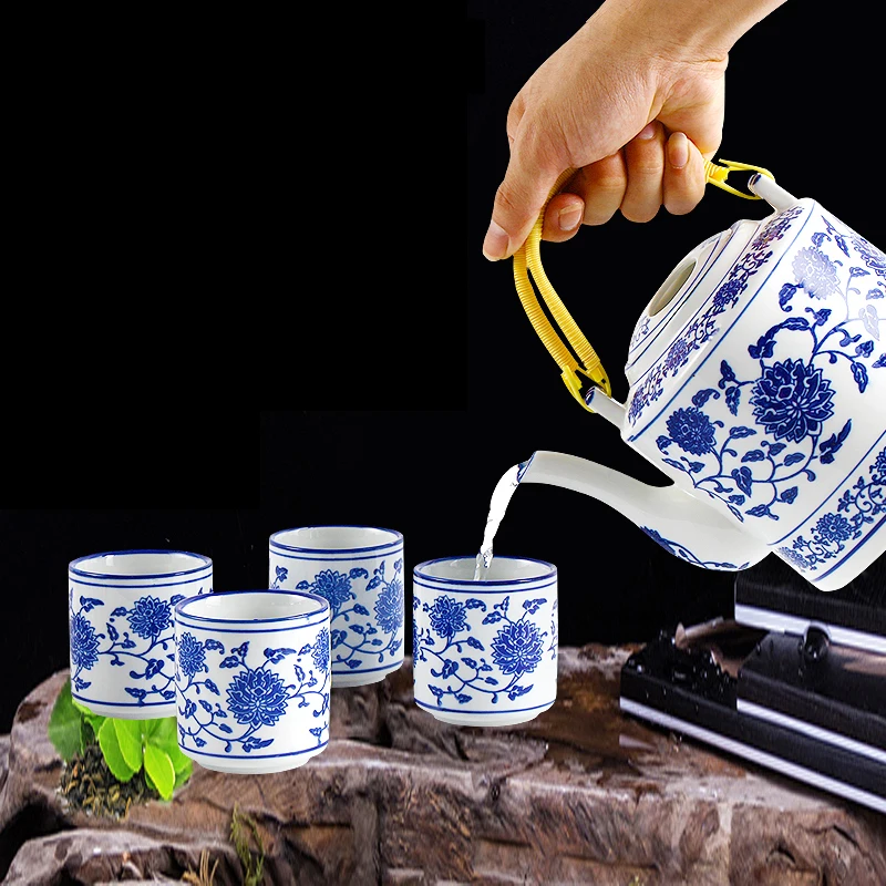 Китайский Синий и белый фарфор чашки Винтаж керамический чайный набор кунг фу