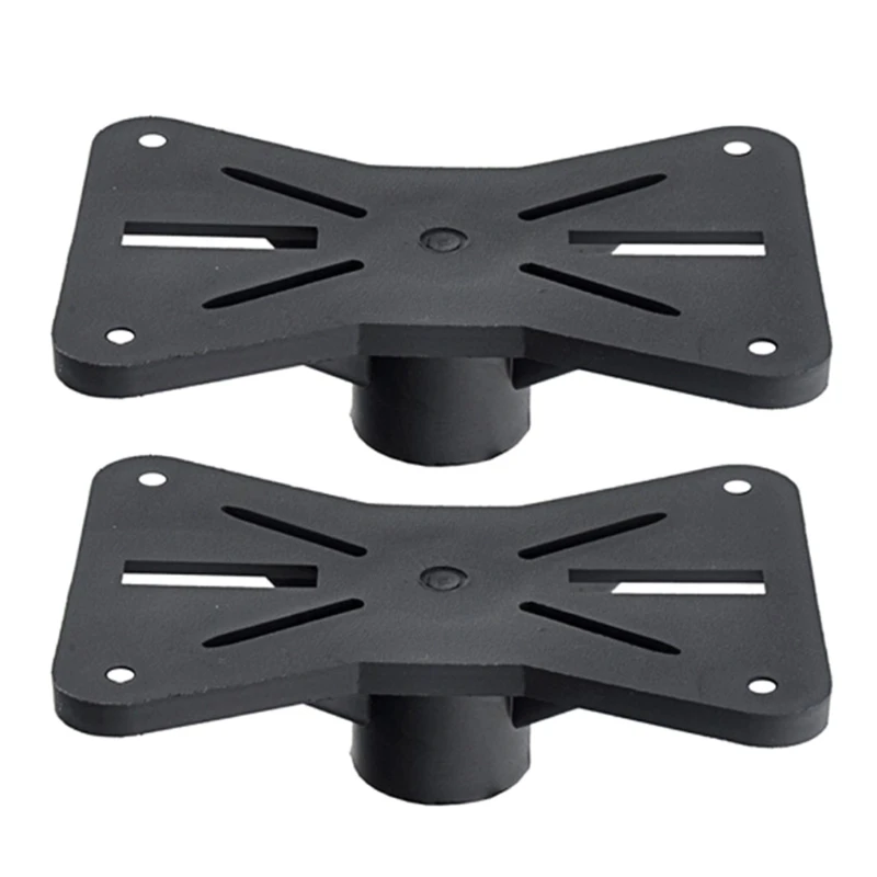 

2Pcs Plastic Universal Floor Speaker Stand Tray Bottom Seat Sound Stand Mounting Hole Base on Stage for Tweeters Woofer