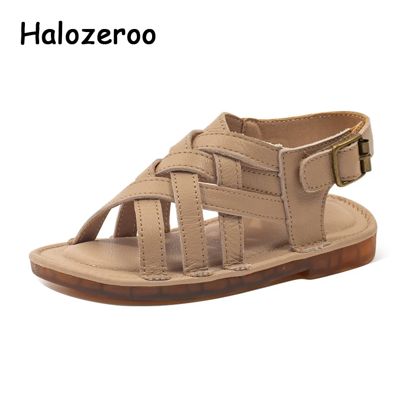 

New Summer Kids Beach Sandals Children Weave Brand Shoes Baby Girls Soft Princess Sandals Mesh Black Flats Sweet Dress Sandalias