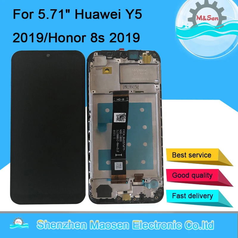 Оригинальный ЖК дисплей M & Sen 5 71 дюйма для Huawei Y5 2019 Honor 8s рамка + сенсорная панель