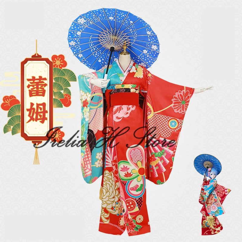 

Irelia H Store Re: Life in a different world from zero Cos Rem Kimono Cosplay Costume Halloween Costumes