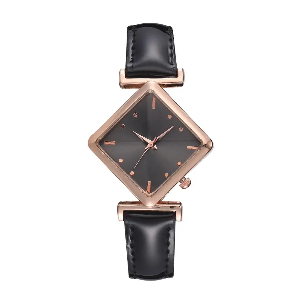 

Luxury Creative Simple Quartz Watch WomenS Dress Leather Watches Female Black Clock Ladies Bracelet Watch Relogios Feminino