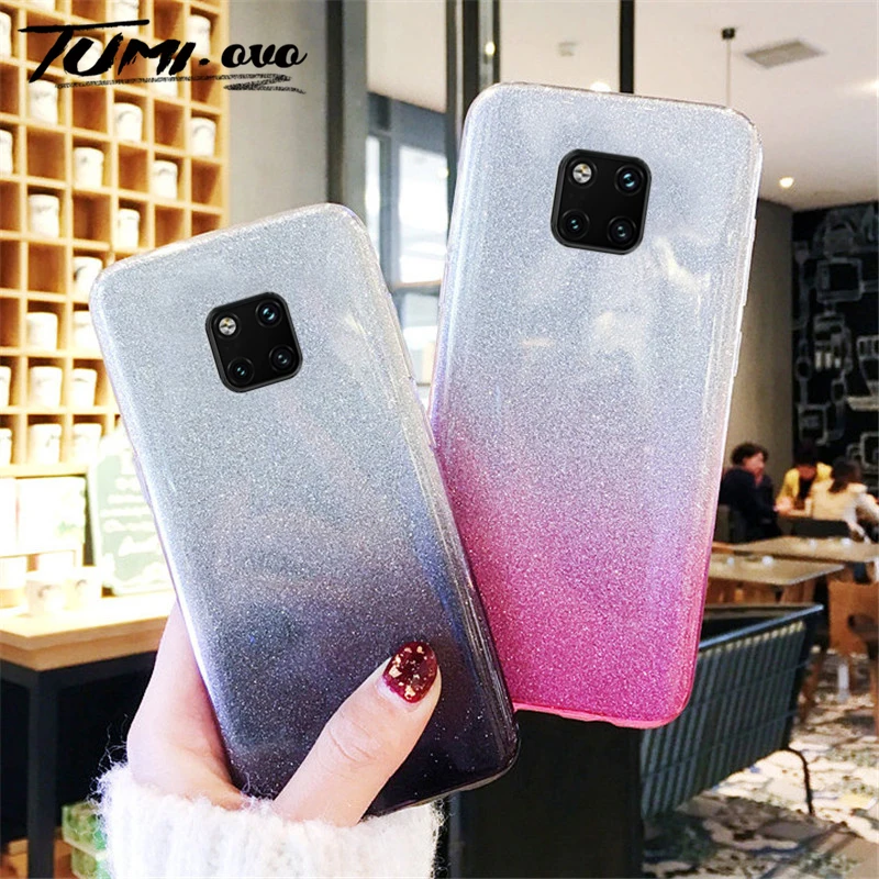 Блестящий чехол с градиентом для Huawei Nova 3 3i 4 5 Pro 5i P Smart Plus 2019 Z мягкий силиконовый Y5