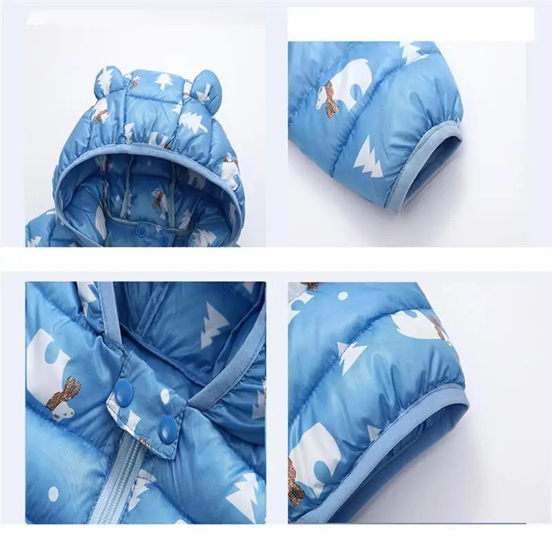 Зимняя верхняя одежда для маленьких мальчиков и девочек милая хлопковая на