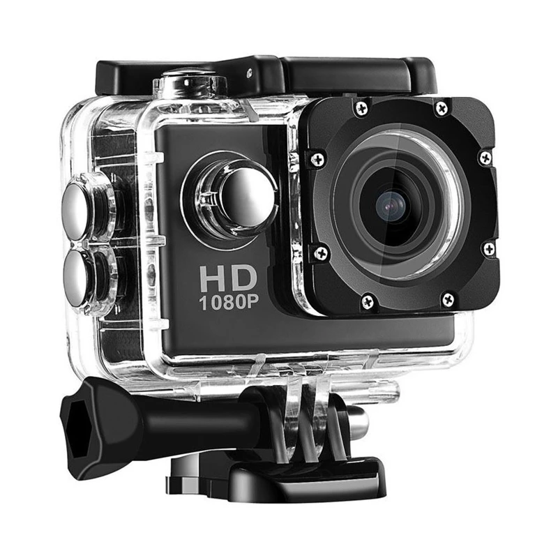EV5000 Action Camera, 12MP 500W Pixels 2 Inch LCD Screen, Waterproof Sports Cam 120 Degree Wide Angle Lens, 30M Sport Camera DV