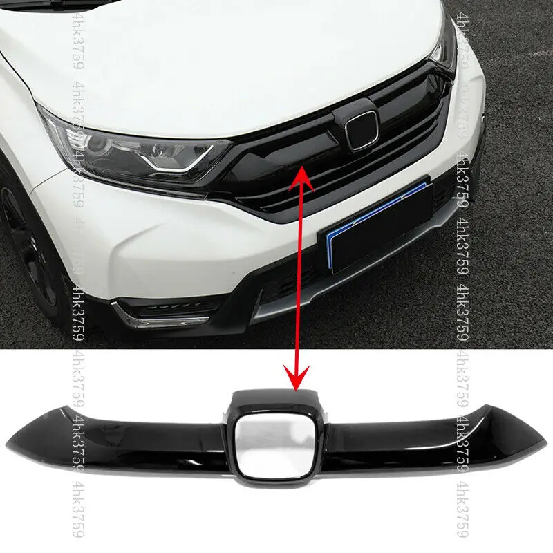

Front Grille Grilles Moulding Cover Trim For Honda CR-V 2017-2020 Glossy Black Car modification Auto parts