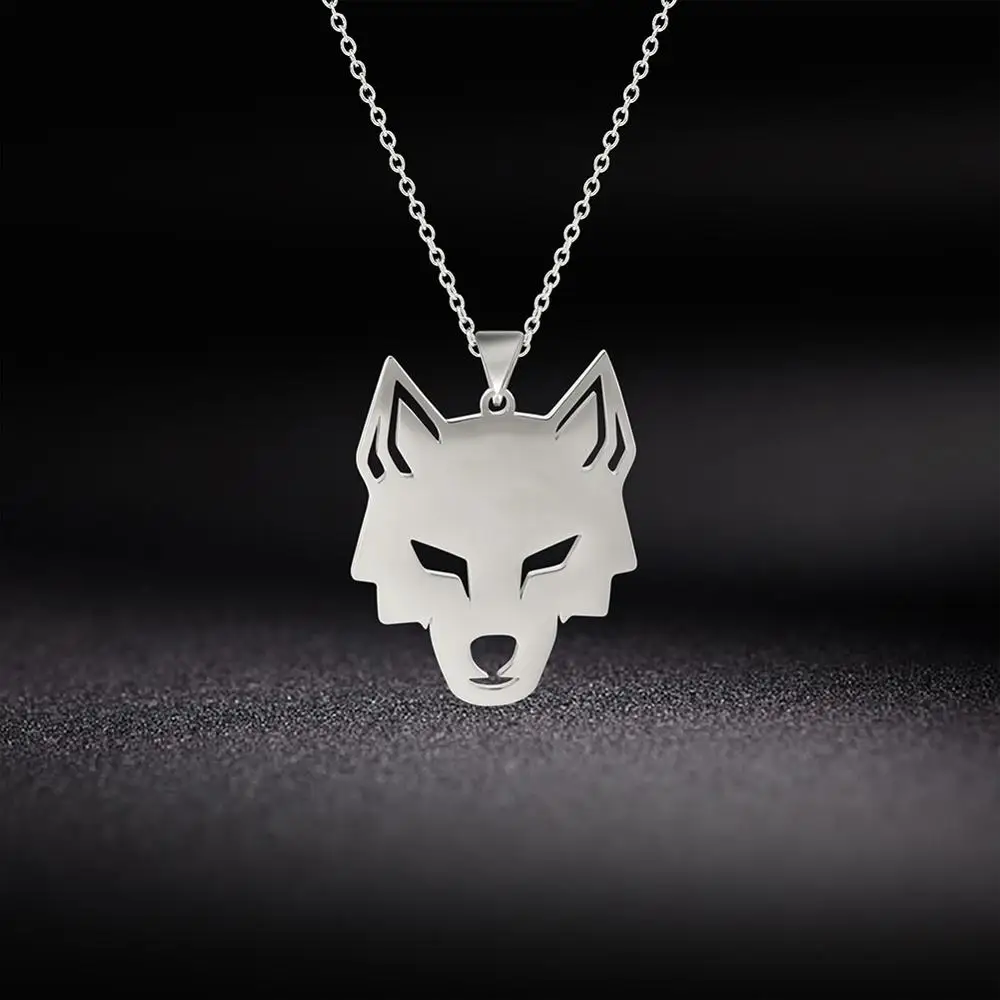 Цепочка с подвеской в виде головы волка Myshape для женщин и мужчин ожерелье из